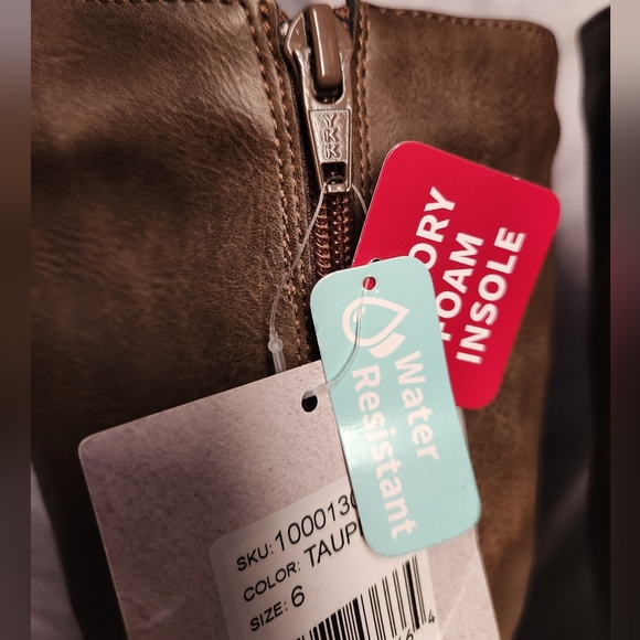 Muk Luks Brown Lace-Up Heeled Boots - Picture 9 of 11